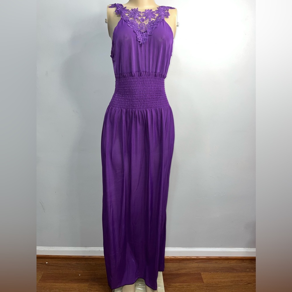 NWT CM Purple Maxi Dress Size XL
